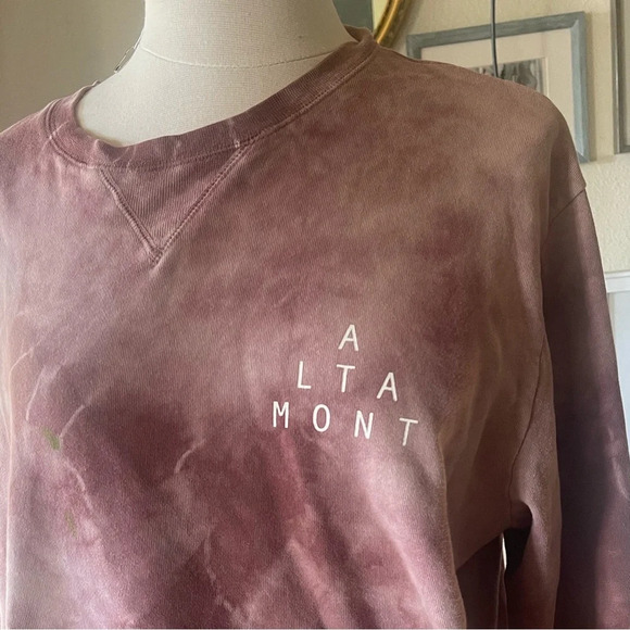 Alta mont surf skate pink tie dye lightweight cotton pullover sweatshirt - Picture 5 of 8
